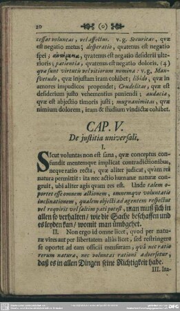 Cap. V. De justitia universali