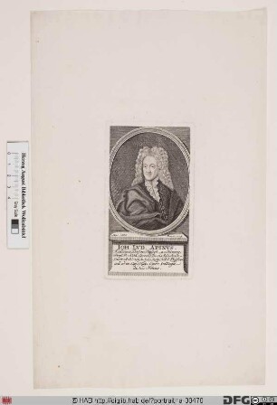 Bildnis Johann Ludwig Apin(us) (eig. Biene)