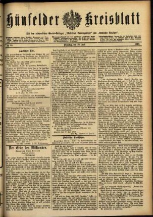 Ausgabe vom Dienstag, den 23. Juli 1912.