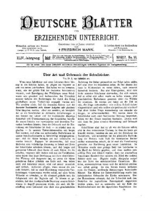 Über Art und Gebrauch der Schulbücher