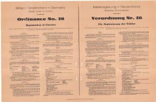 Verordnung Nr. 31 der Militärregierung Deutschland, Britisches Kontrollgebiet - Die Registrierung von Wählern