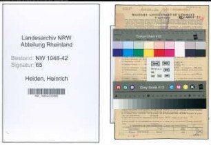 Entnazifizierung Heinrich Heiden , geb. 06.08.1898 (Lagerist)