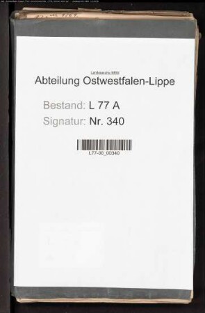Einsendung der Wrugeregister des Amtes Schötmar