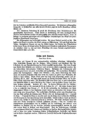 Lesen und Lernen