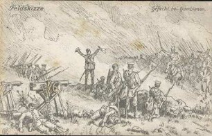 Feldskizze. Gefecht bei Gumbinnen.