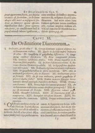 Caput VI. De Ordinatione Diaconorum.