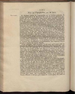 Note sur l'Apophyllite