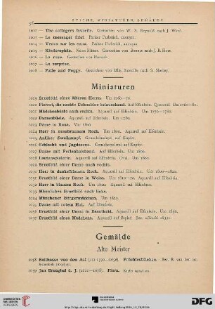 Miniaturen (Nr. 1019-1037)