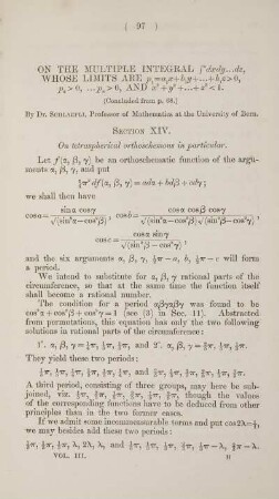 On the multiple integral ..., whose limits are ... .