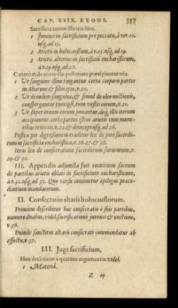 II. Consecratio altaris holocausrorum.