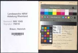 Entnazifizierung Heinrich Braun , geb. 09.02.1900 (Organist)