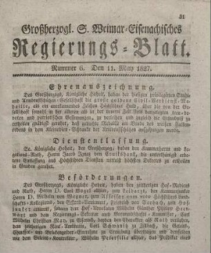 Nr. 6 : 11. May 1827