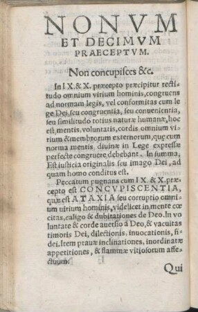 Nonvm Et Decimvm Praeceptvm.