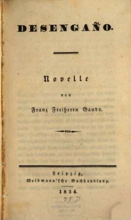 Desengaño : Novelle