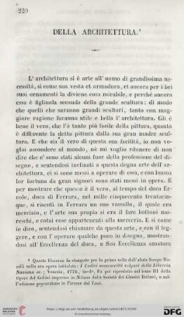 Della Architettura