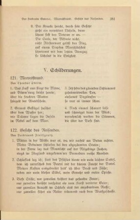 V. Schilderungen