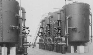 Partial-Wassermesser in einer Filtrieranlage, Siemens & Halske : Technikgeschichte | Physik | Mechanik | Wassermesser