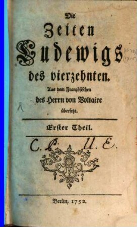 Die Zeiten Ludewigs des vierzehnten, 1