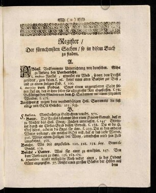 373b-373g, Register / Der fürnehmsten Sachen / so in disem Buch zu finden.
