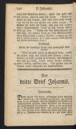 Der dritte Brief Johannis.