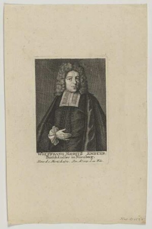 Bildnis des Wolfgang Moritz Endter