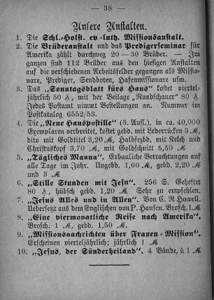 Unsere Anstalten.