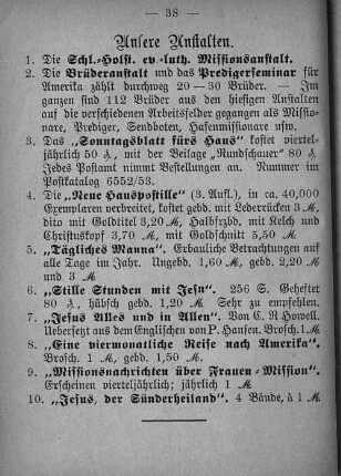 Unsere Anstalten.