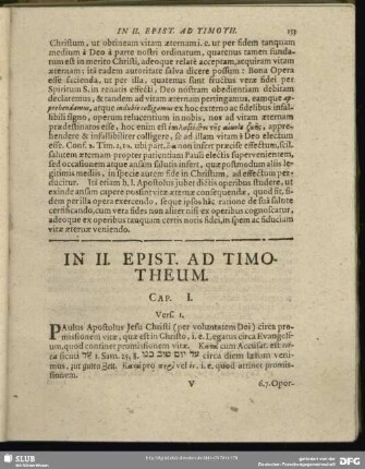 In II. Epist. Ad Timotheum