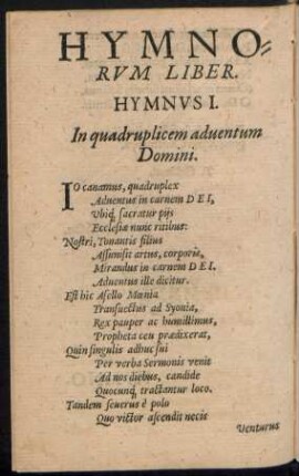 Hymnorum Liber.
