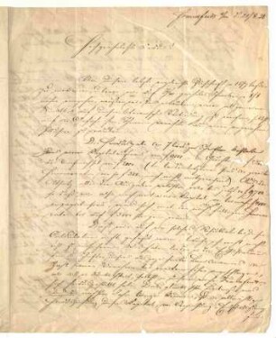 Jeweils ein Brief von Sophie Funck-Brentano und von J. David Sauerländer an Emilie Brentano