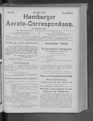 Aerztlicher Verein.