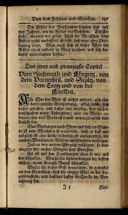 Das zwey und zwanzigste Capitel. Vom Hochmuth und Ehrgeiz, von dem Vorurtheil, und Stolz, von dem Trotz und von der Eitelkeit.