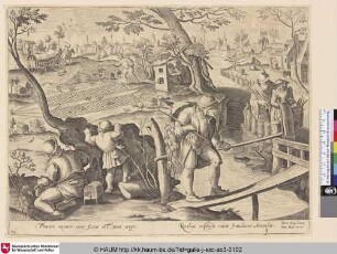 [Finkenjagd mit Netzen; Finch hunt with net]