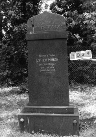 Grabstein 1034 [Hahn S. 100 Grab-Nr. 1491]