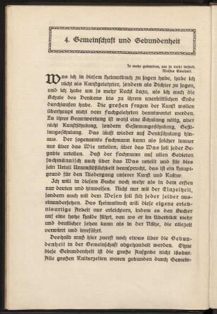 4. Gemeinschaft und Gebundenheit