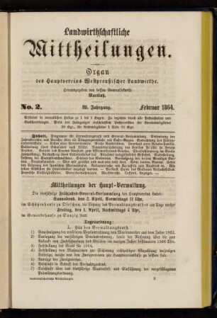 No. 2. 32. Jahrgang. Februar 1864.