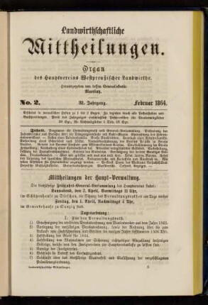 No. 2. 32. Jahrgang. Februar 1864.