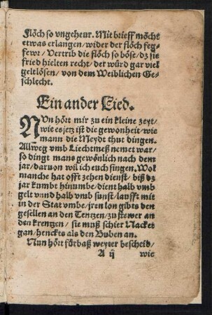 Ein ander Lied. ||