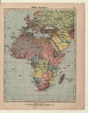 Afrika, Staatenkarte