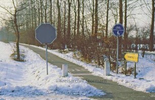 Radwanderweg im Winter