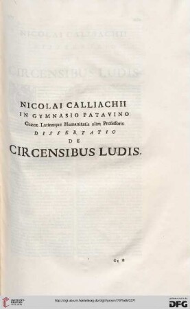 De circenisibus ludis