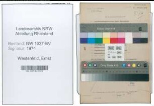 Entnazifizierung Ernst Westenfeld , geb. 19.09.1909 (Bankangestellter)