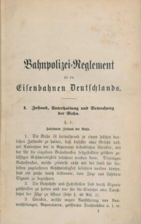 Bahnpolizei-Reglement für die Eisenbahnen Deutschlands