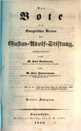 Der Bote des Evangelischen Vereins der Gustav-Adolf-Stiftung, 3. 1845