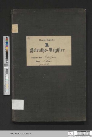 Heiratsregister Booßen 1880