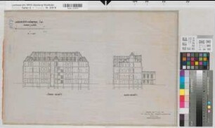 Münster (Münster) Augenklinik der Universität Schnitte 1927 1 : 200 40 x 62 Zeichnung Staatshochbauamt II für die Universität Münster 1.08