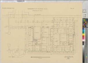 Empfangsgebäude Dortmund Hbf, Blatt 16: Grundriß Kellergeschoß östl. Flügel [2 Exemplare], M. 1:100