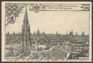 Ansichtskarte "Berlin vom Nationaldenkmal auf dem Kreuzberge"