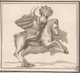 Reiter, Abb. 35 aus: Disegni intagliati in rame di pitture antiche ritrovate nelle scavazioni di Resina, Neapel 1746