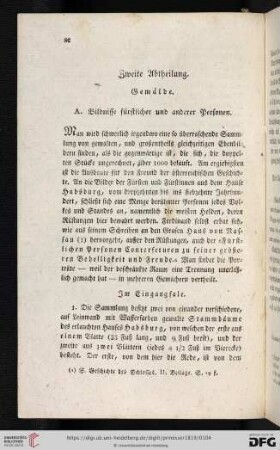 Zweite Abtheilung. Gemälde